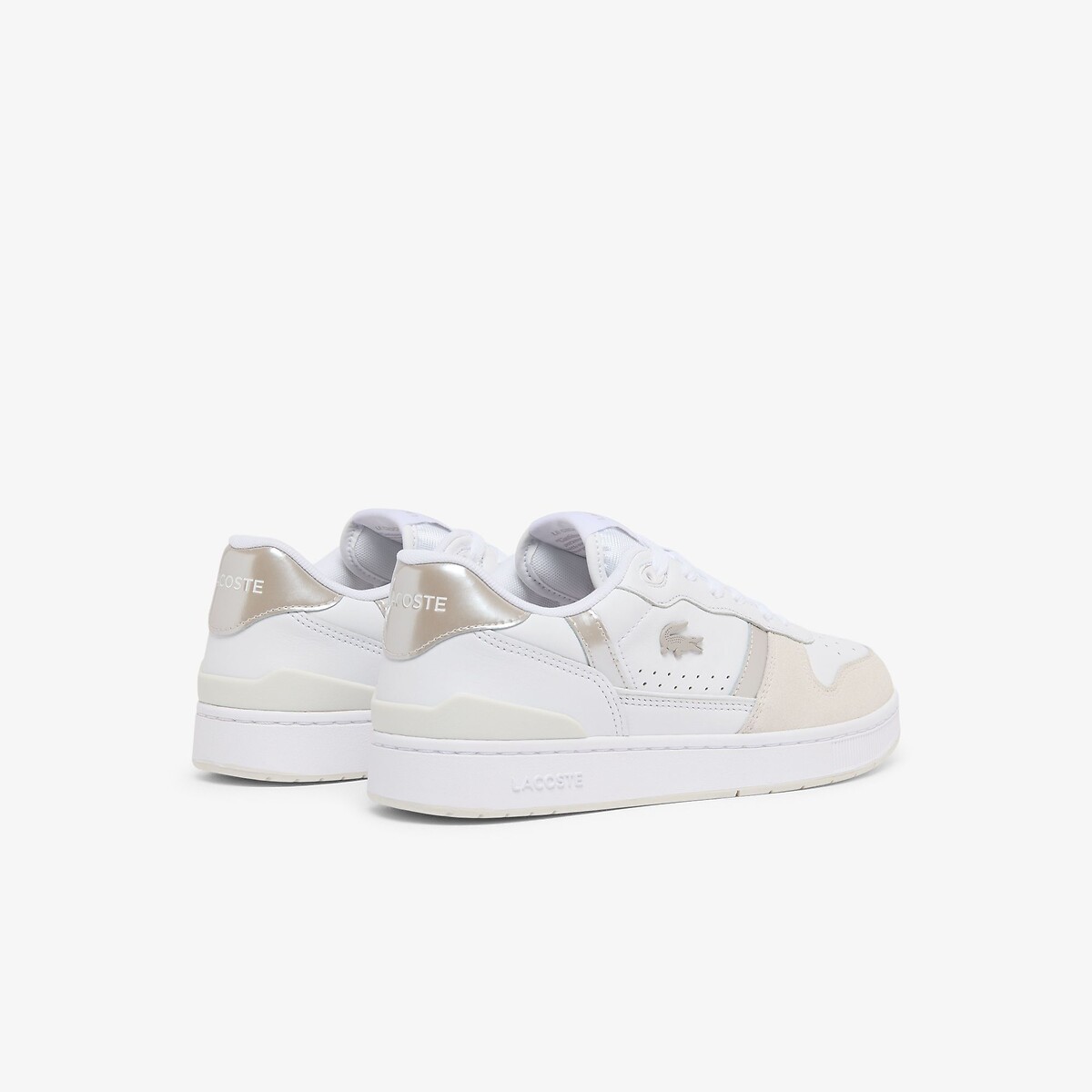 Baskets basses T-ClIP SET blanc/argent, LACOSTE