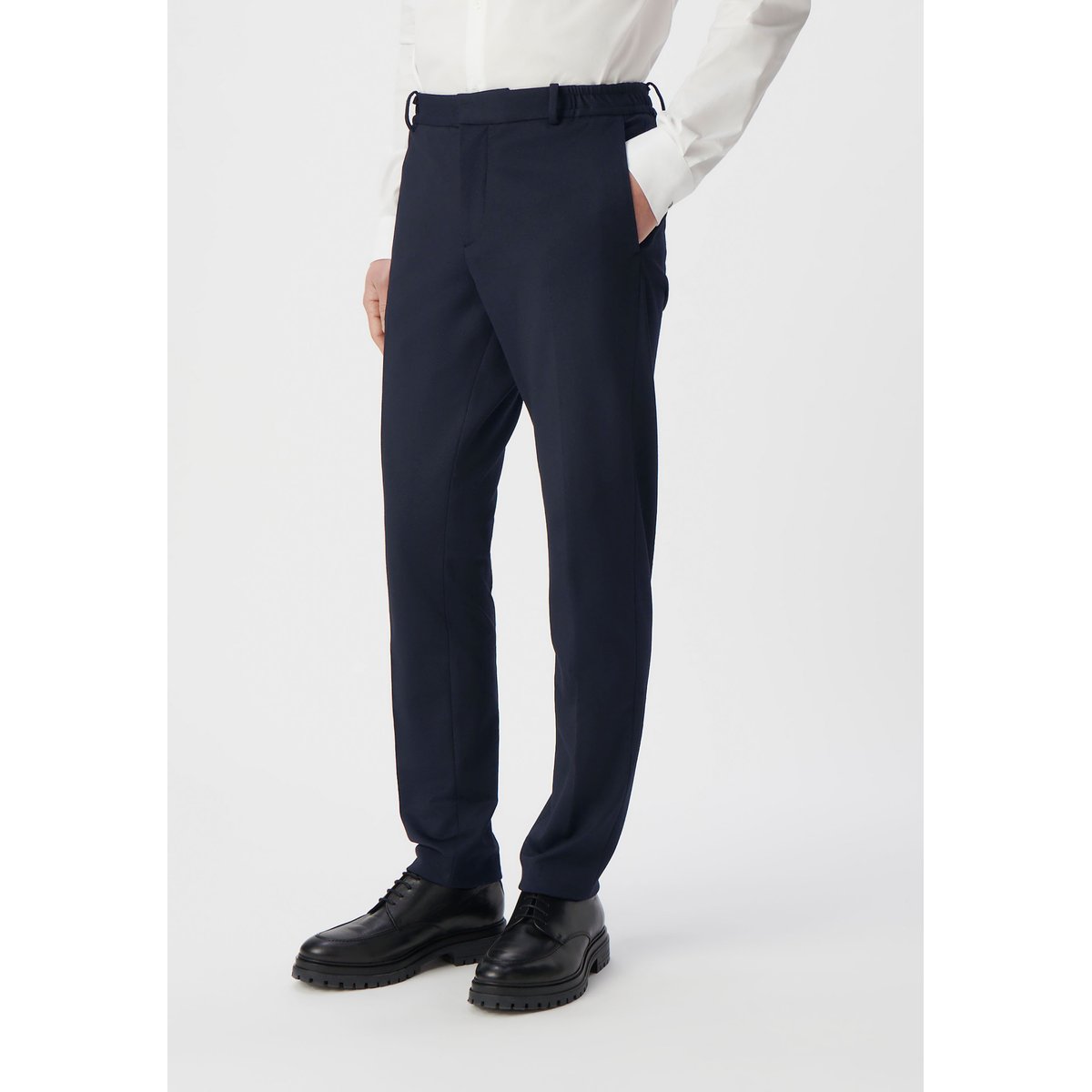 Pantalon de costume slim maille Milano bleu marine, IKKS