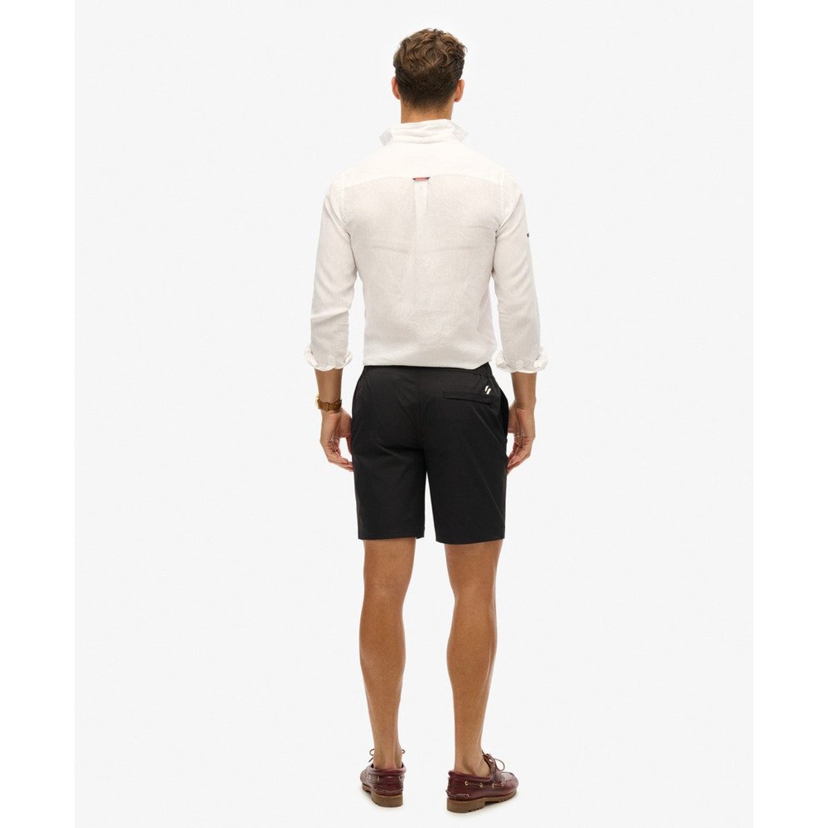 Short de surf recyclé Sportswear noir, SUPERDRY