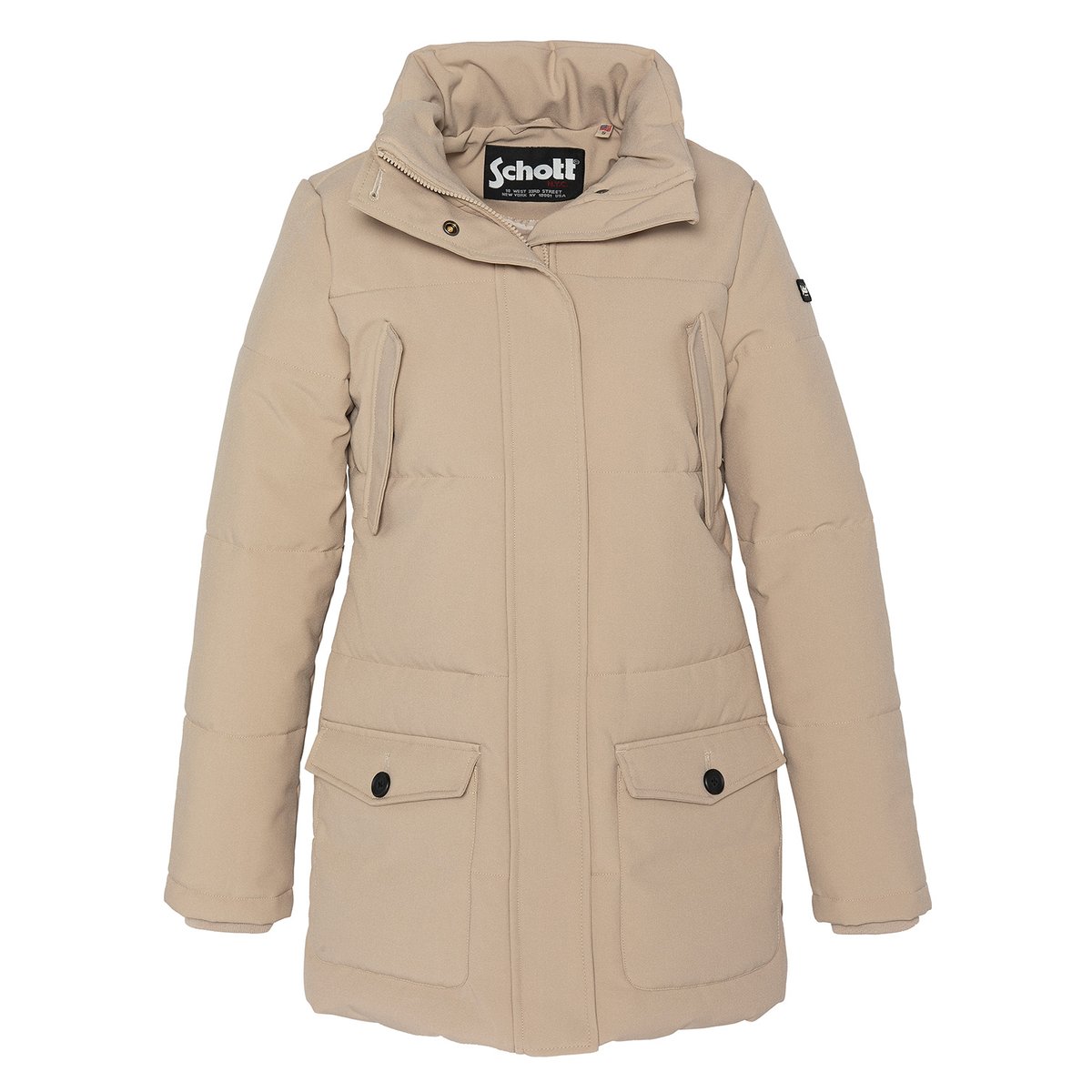 Parka à capuche beige, SCHOTT