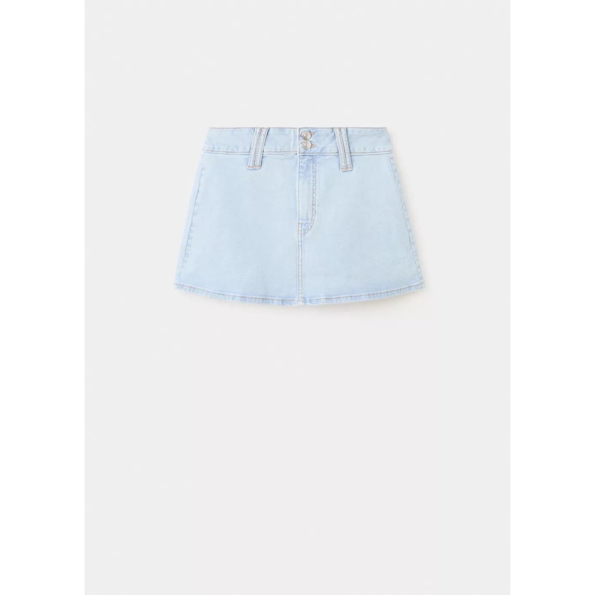 Jupe courte en jean bleu moyen, MANGO TEEN