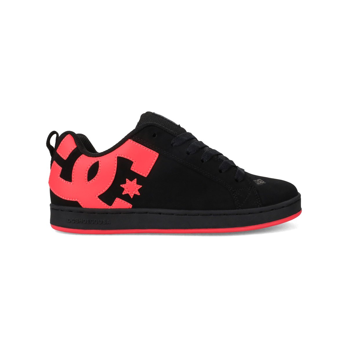 Chaussures en cuir COURT GRAFFIK. noir black/hot pink, DC SHOES
