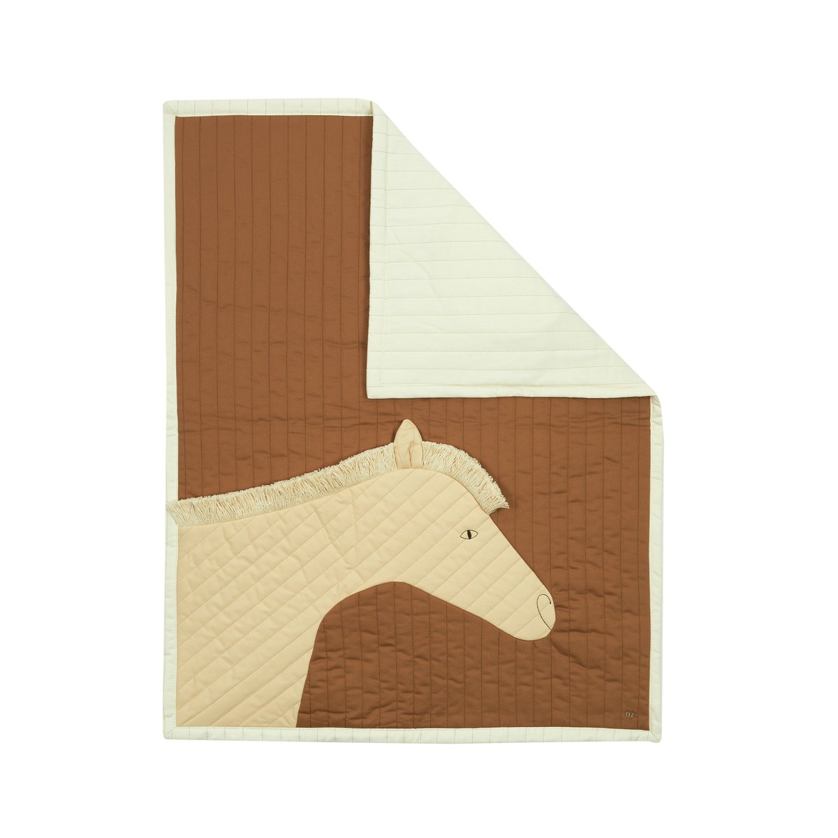 Plaid Matelassé Cheval horse quilt, NOBODINOZ