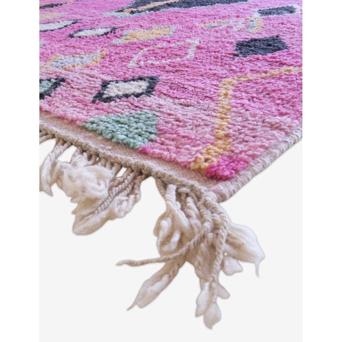 Tapis berbère marocain pure laine 172 x 273 cm rose poudrée, AFK LIVING