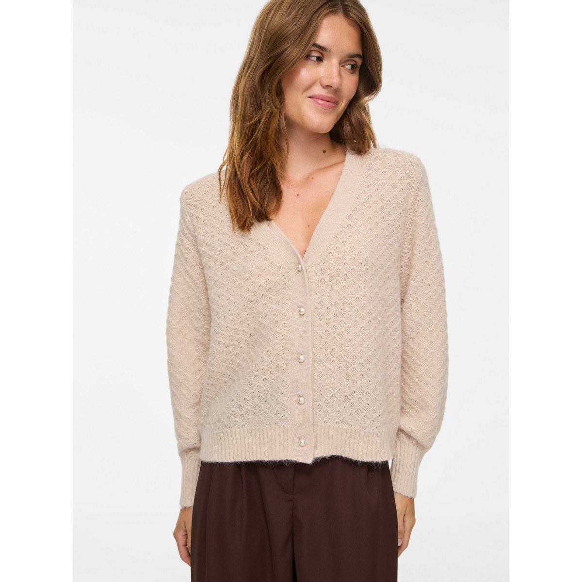 Cardigan En Maille gris - birch1, VILA