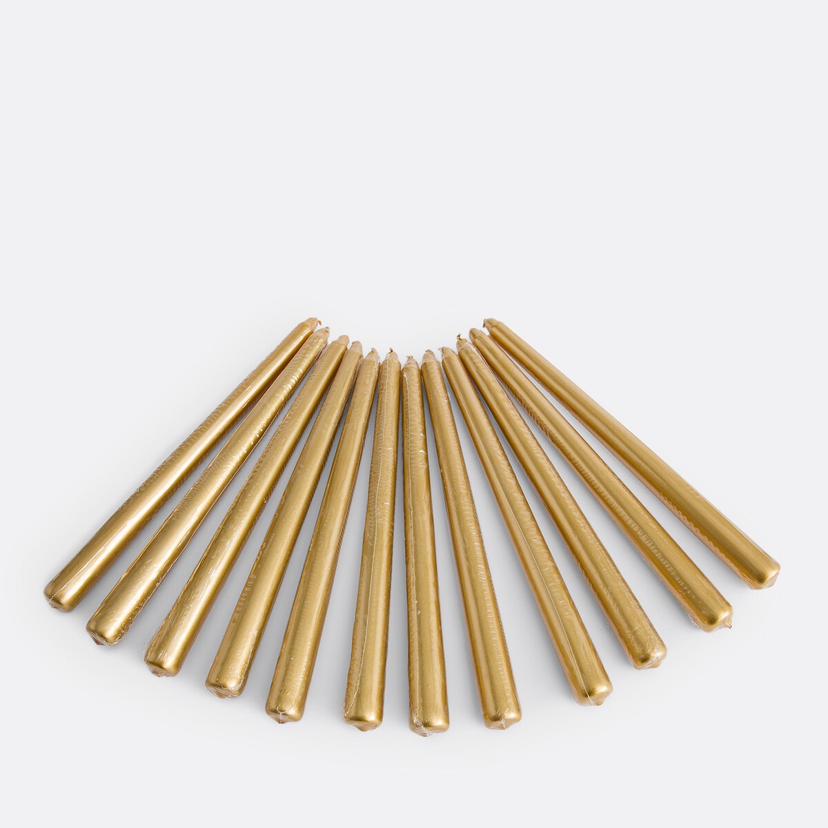 Lot de 12 bougies lisses H25 cm, Caspar or, LA REDOUTE INTERIEURS