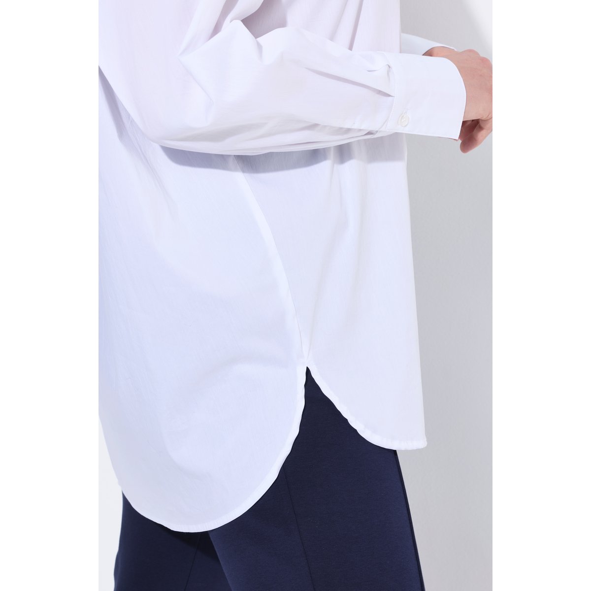 Chemisier oversize à manches longues blanc neige, ULLA POPKEN