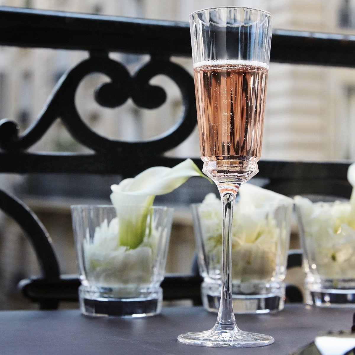 6 flûtes à Champagne 17cl -MACASSAR transparent, CRISTAL D ARQUES