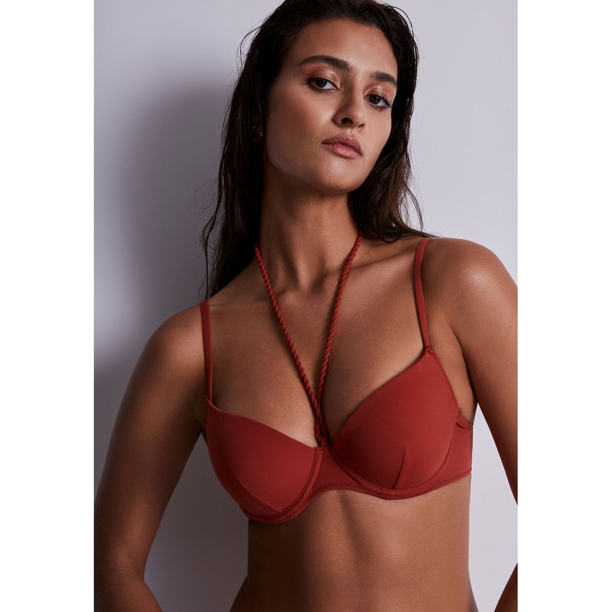 Haut de maillot de bain Push up coques Summer Journey rouge, AUBADE