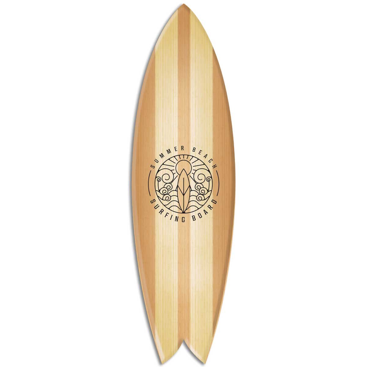 Planche de surf deco Beachwood tableau alu dibond, HEXOA