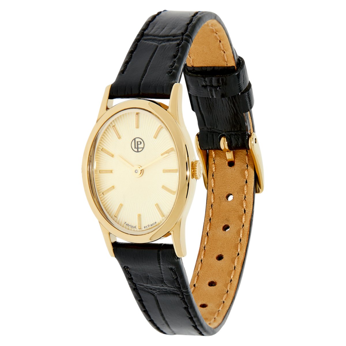 Montre Analogique CAREY doré champagne noir, LOUIS PION