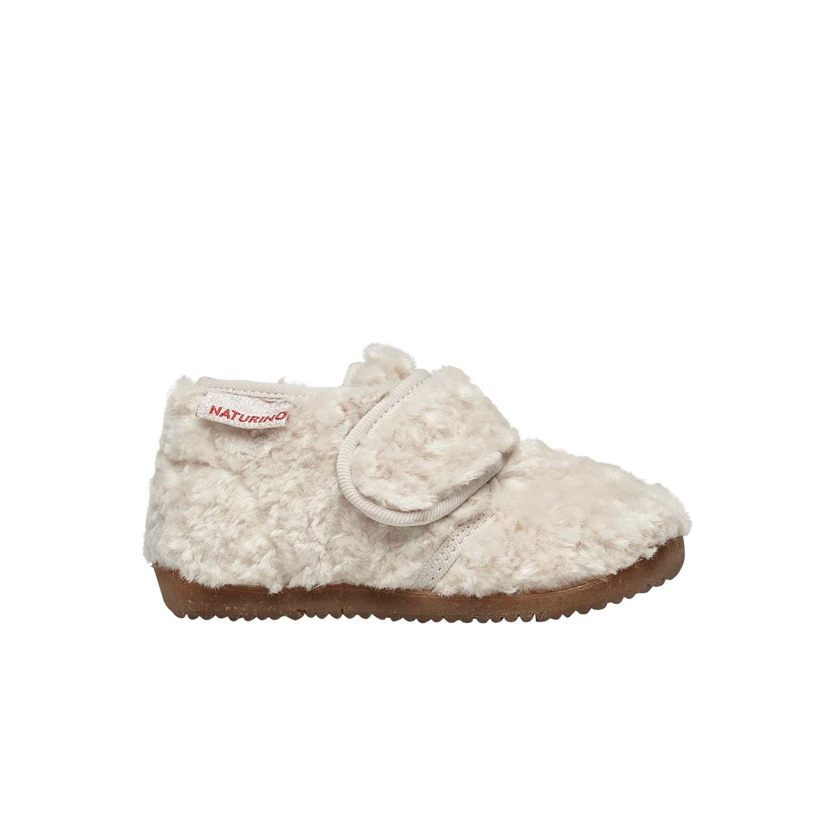 Pantoufles en fausse fourrure HOME beige, NATURINO