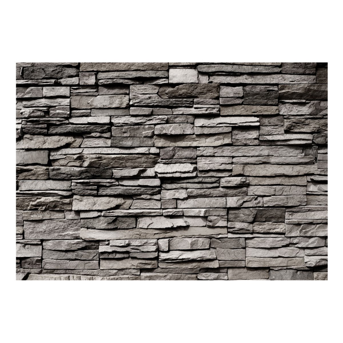 Papier peint intissé panoramique Granite Bastion gris / argent, EDEN