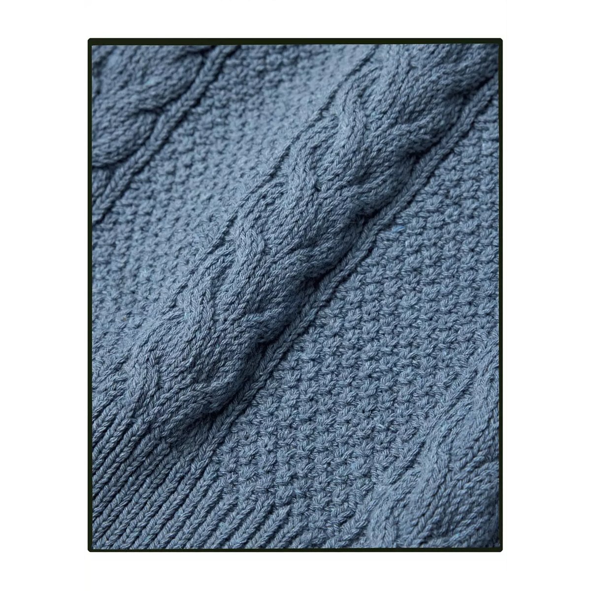 SWEATER CABLE bleu porcelaine, MANGO MAN