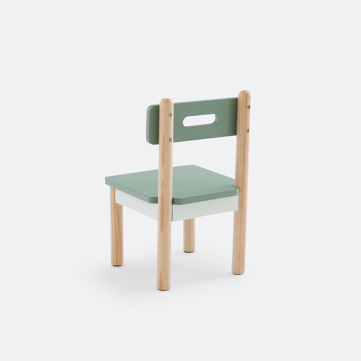 Chaise enfant, Simoni blanc/vert, MA PETITE ECOLE MONTESSORI X LA REDOUTE INTERIEURS
