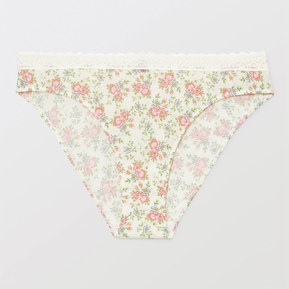 Culotte FLORE en microfibre imprimée ecru, MONOPRIX