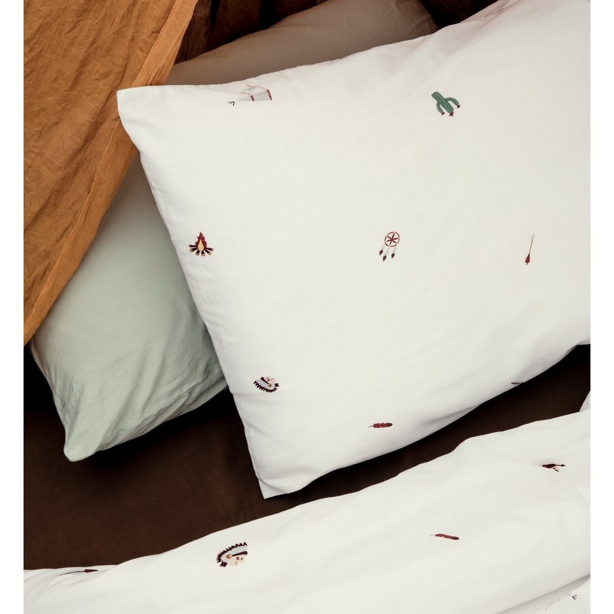 Taie d'oreiller en coton bio, PETITE PLUME petite plume, KADOLIS