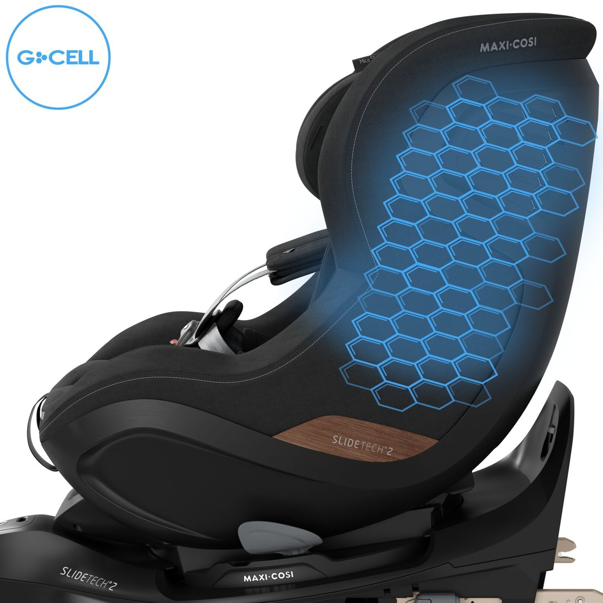 Siège auto Pivotant et Coulissant Mica Slide Pro authentic black, MAXI COSI
