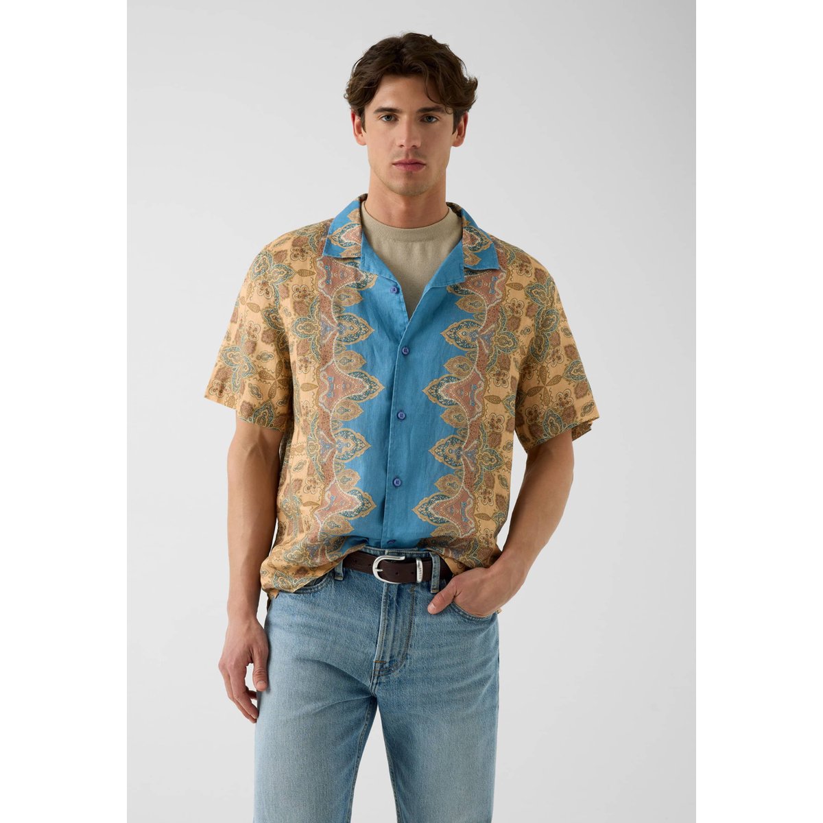 Chemise Imprimée marron multi, GUESS