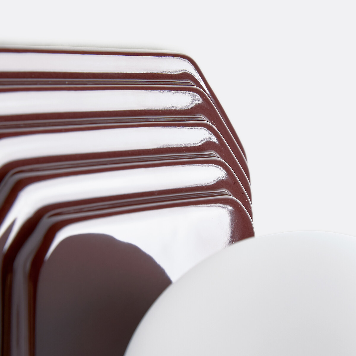 Applique ou plafonnier, en céramique et verre opalin, HOLI prune, LA REDOUTE INTERIEURS