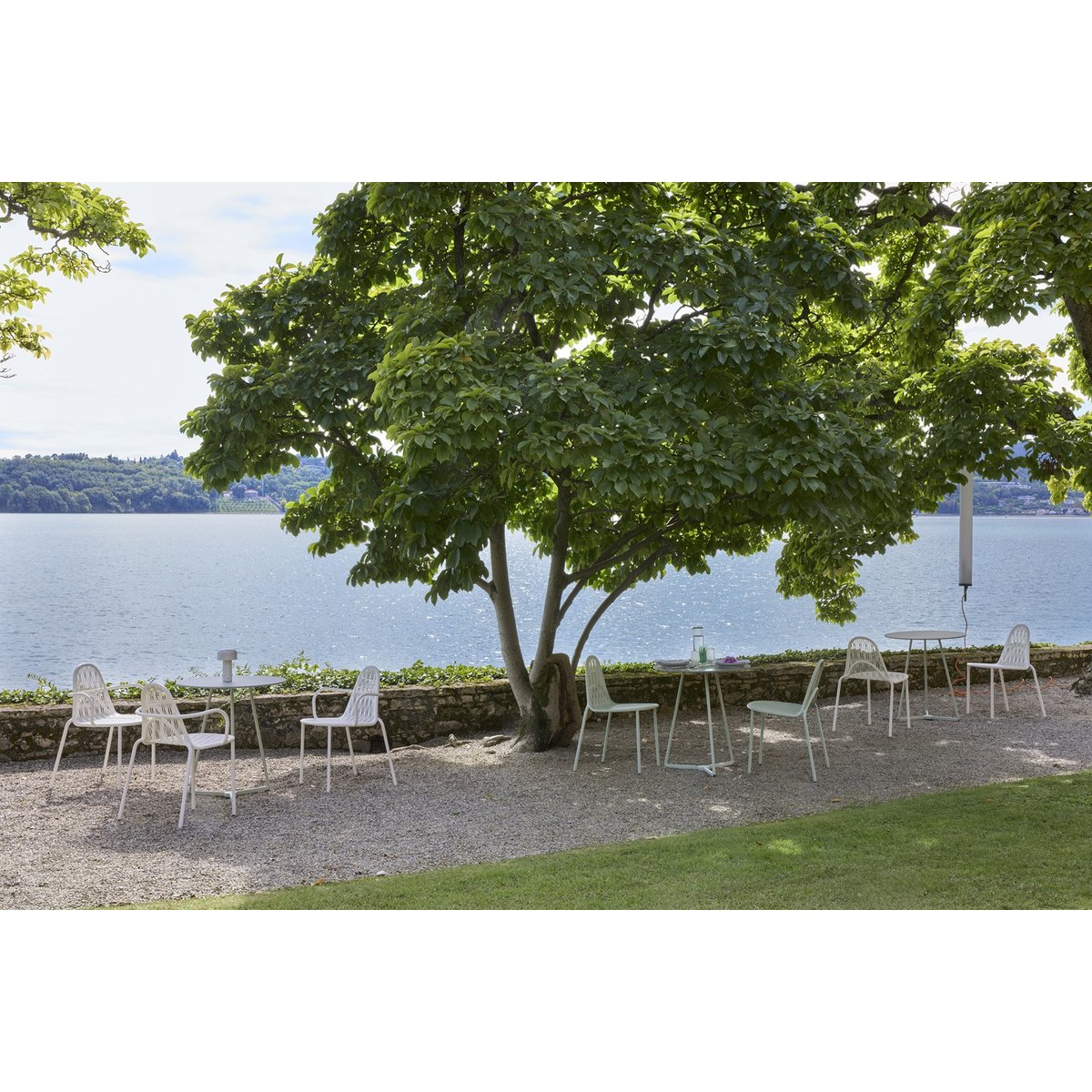 Chaise de jardin empilable en métal (lot de 2), MALVASIA blanc, SCAB DESIGN