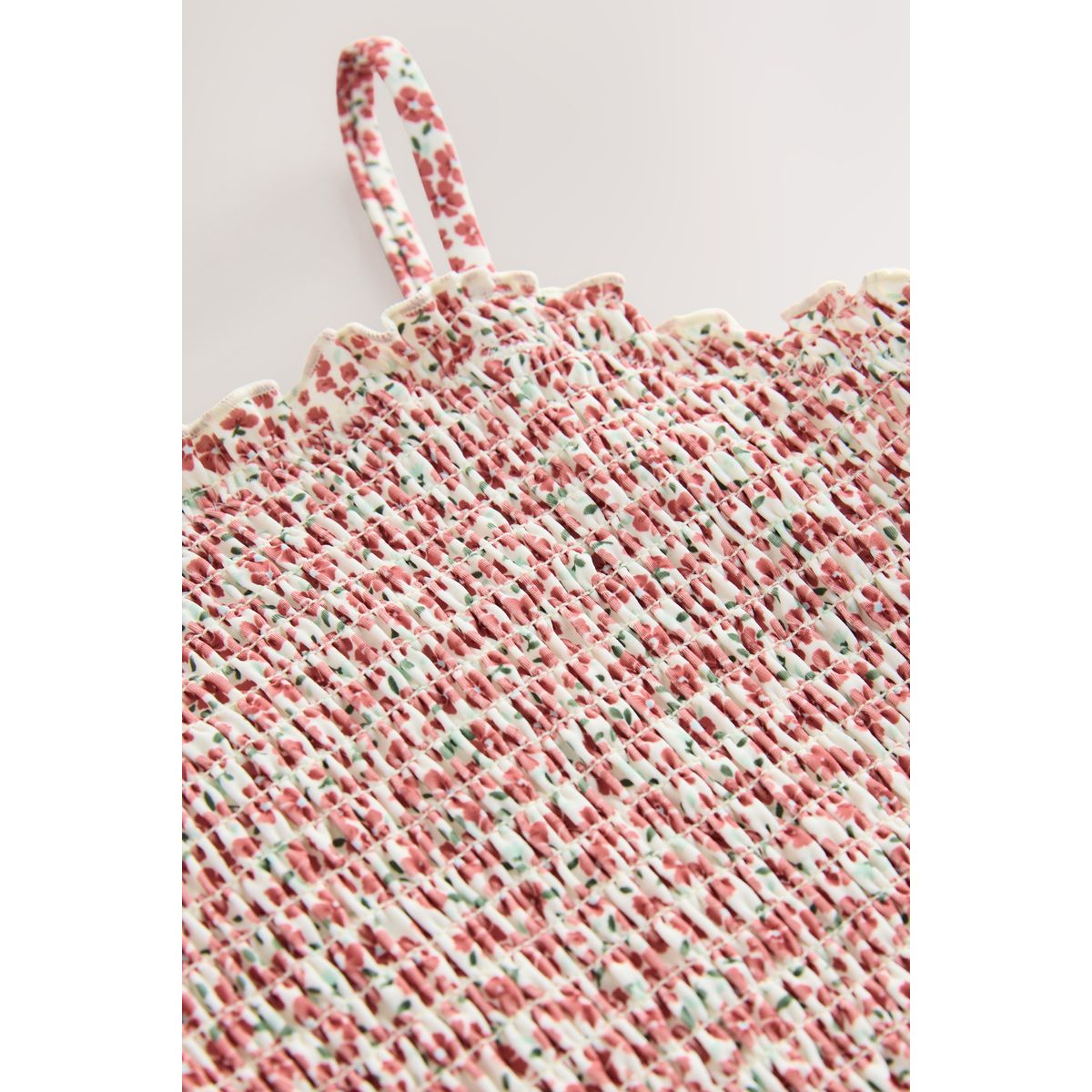Maillot de bain à fronces rouge rouille ditsy, NEXT