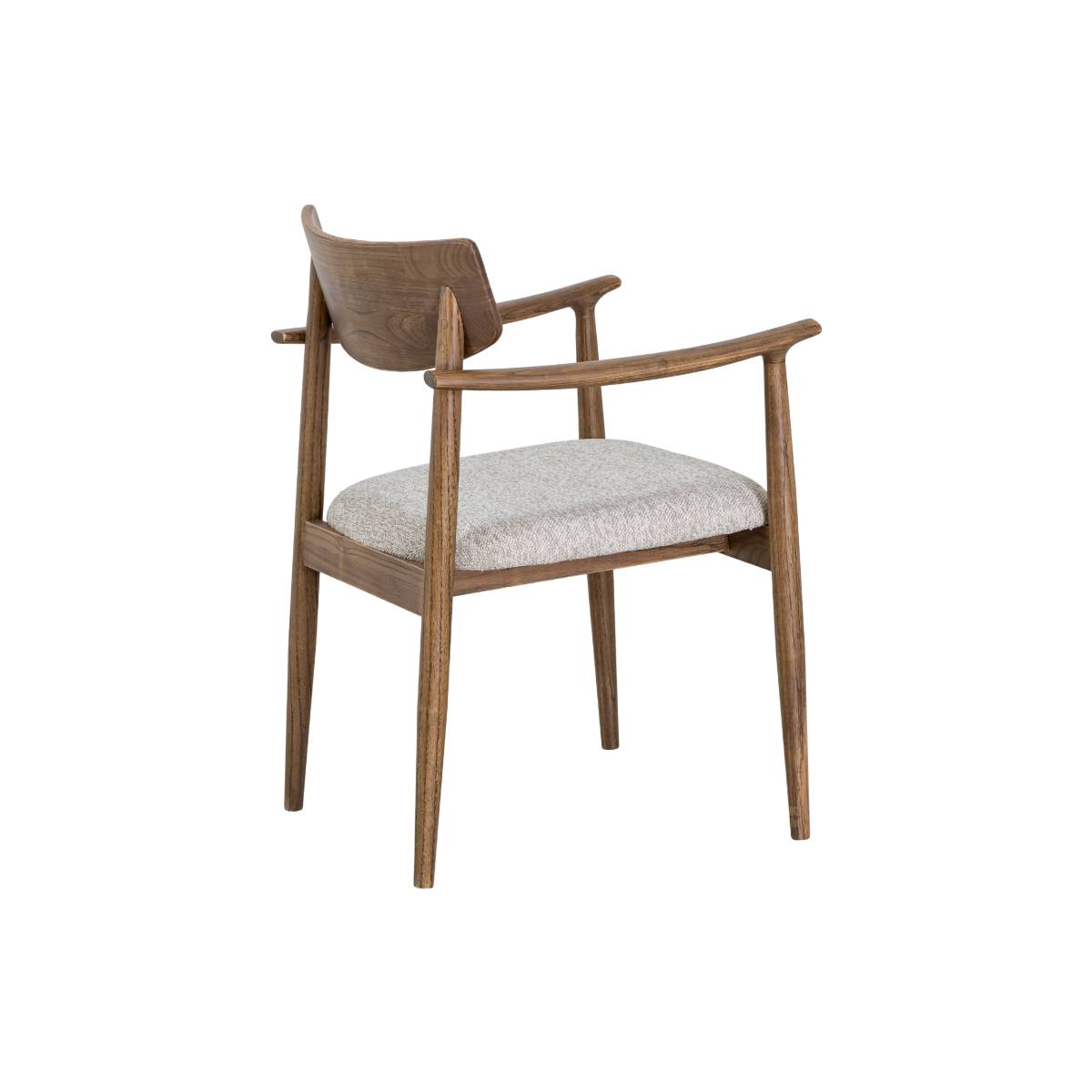 Chaise en bois d'orme et tissu CALYRA bois clair, MADE IN MEUBLES