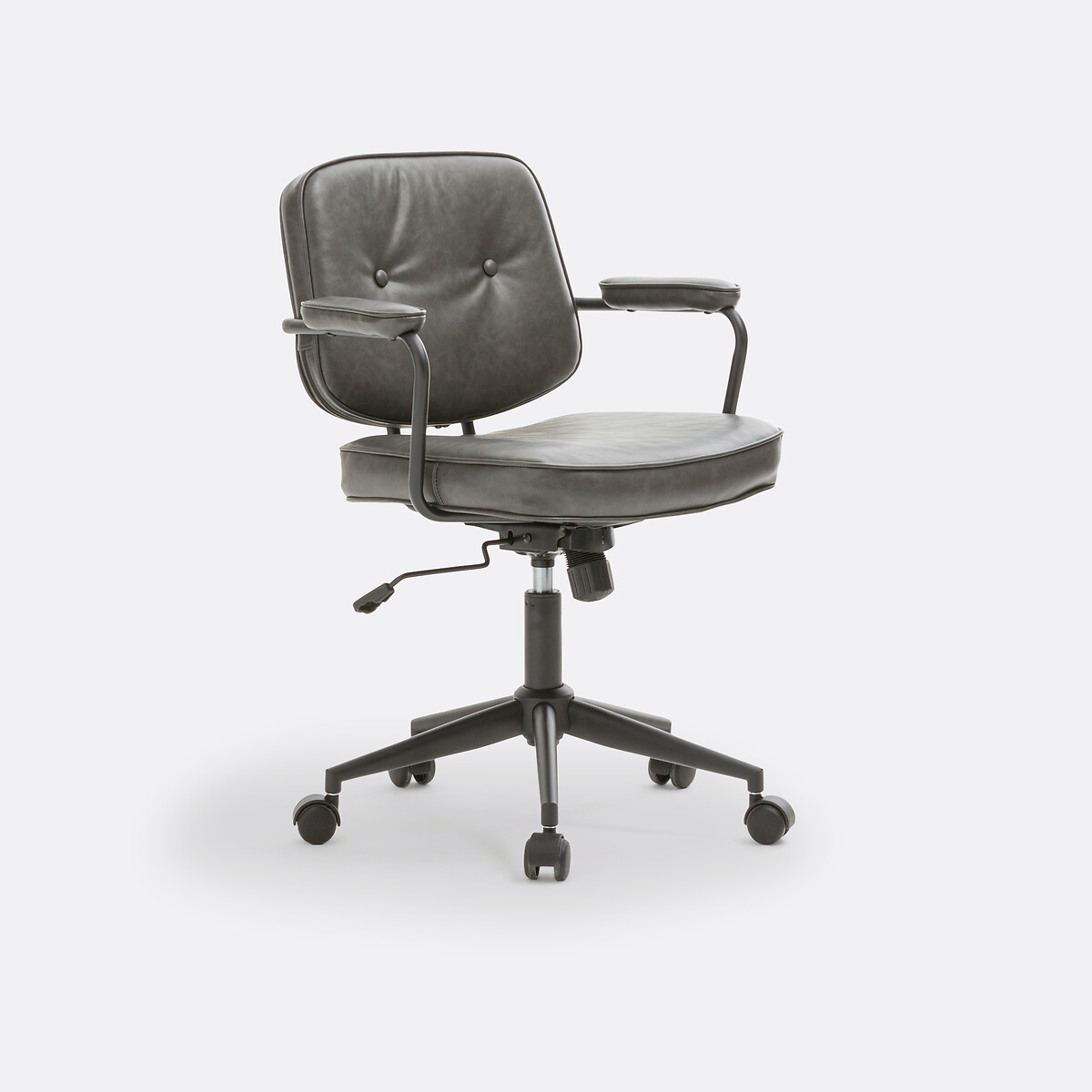 Fauteuil de bureau vintage Felipe gris foncé, LA REDOUTE INTERIEURS