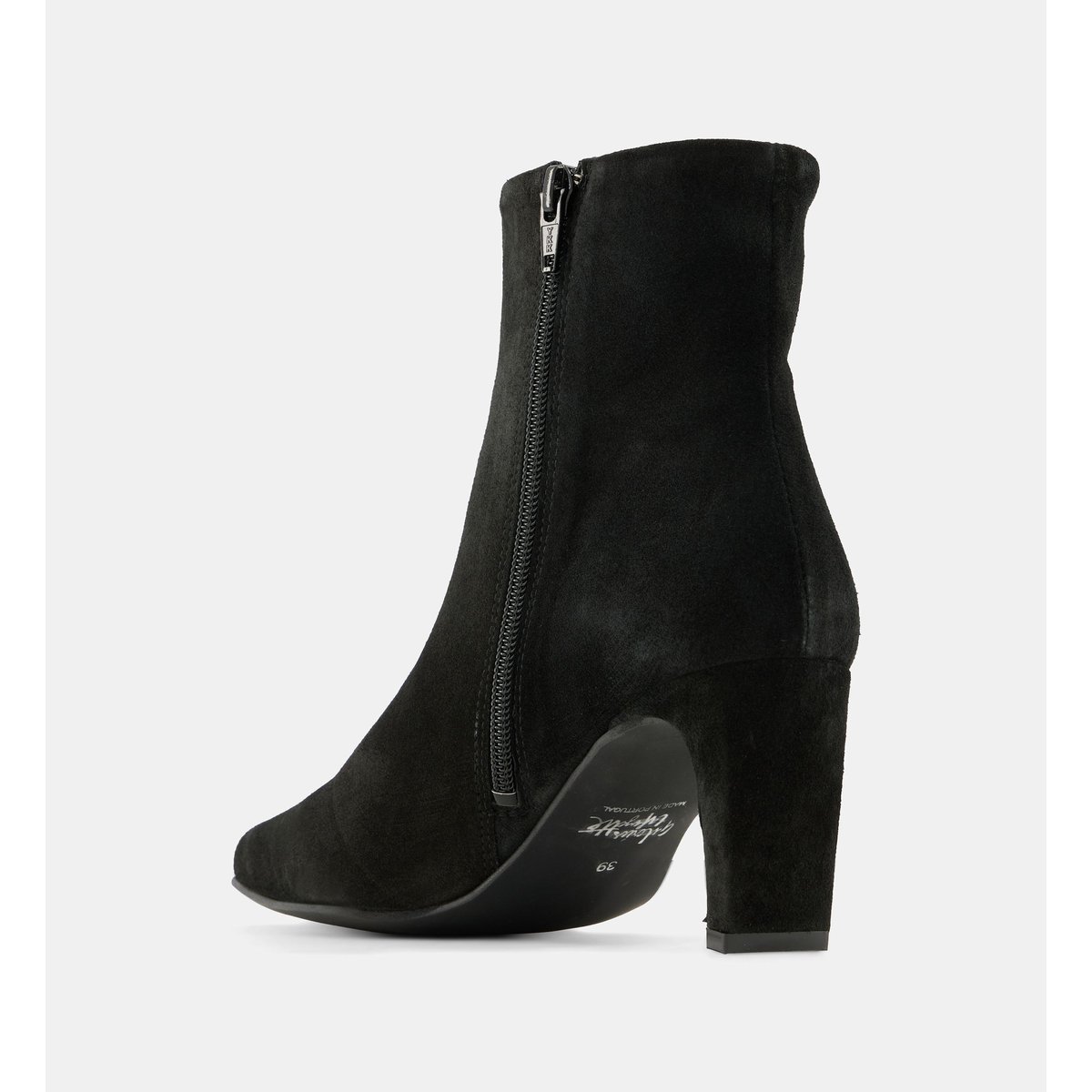 Bottines affinées cacilie cuir velours noir, GALERIES LAFAYETTE