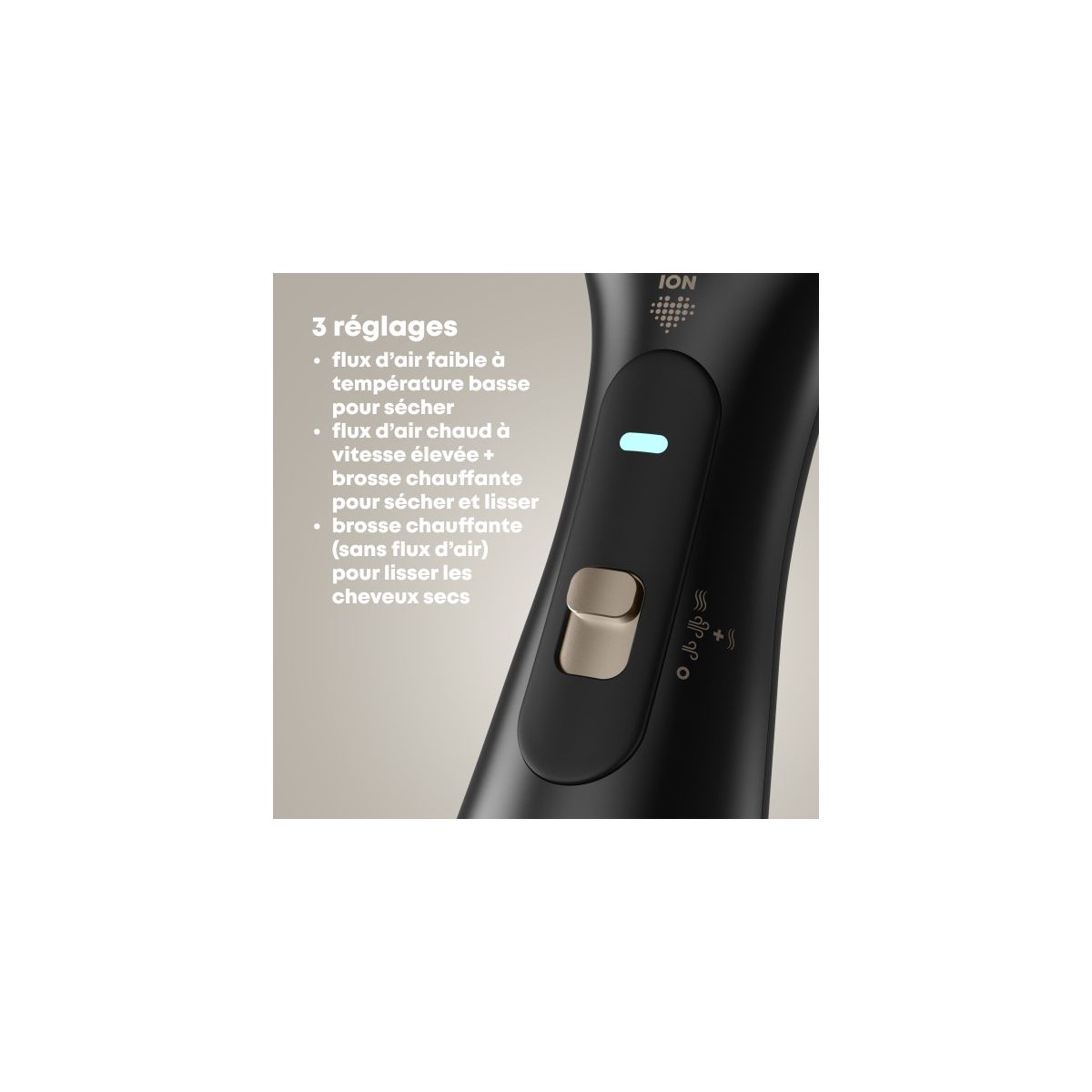 Brosse soufflante Deepform 2 en 1 Progloss couleur unique, REVAMP