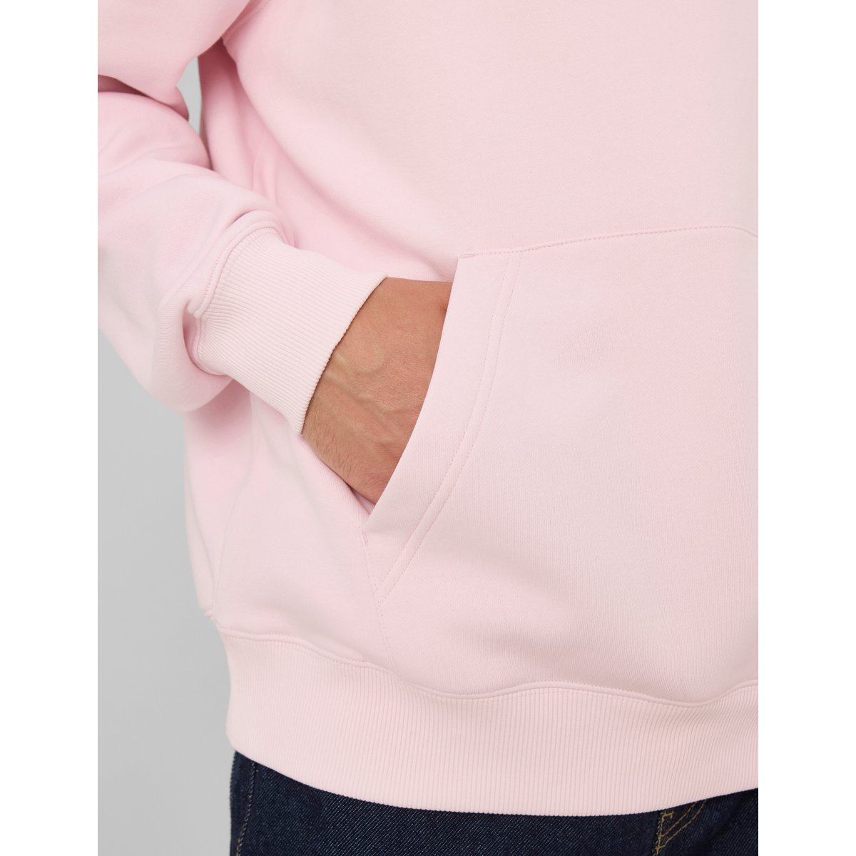 Sweat imprimé et brodé rose pâle, BZB