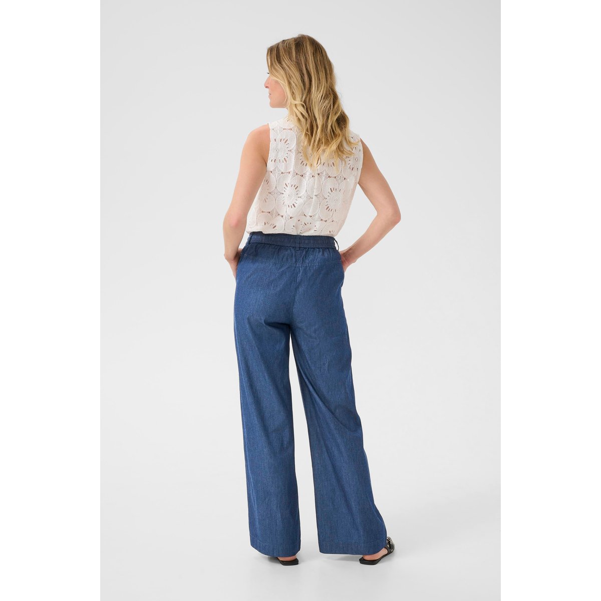 Pantalon casual bleu taos dark blue denim, CREAM
