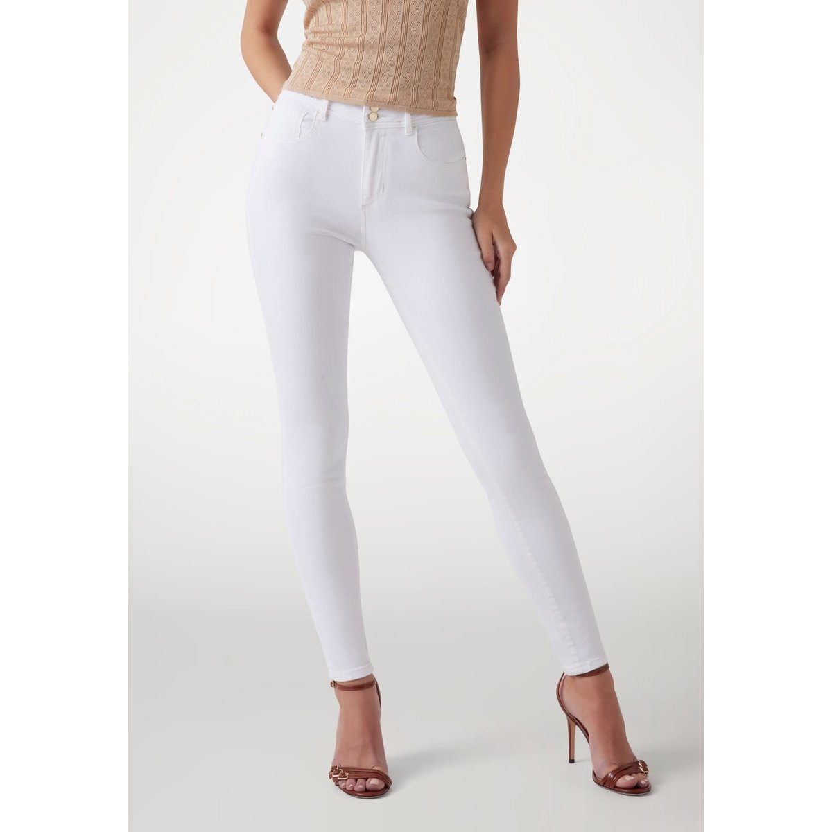 Jean Skinny Shape Up blanc, GUESS