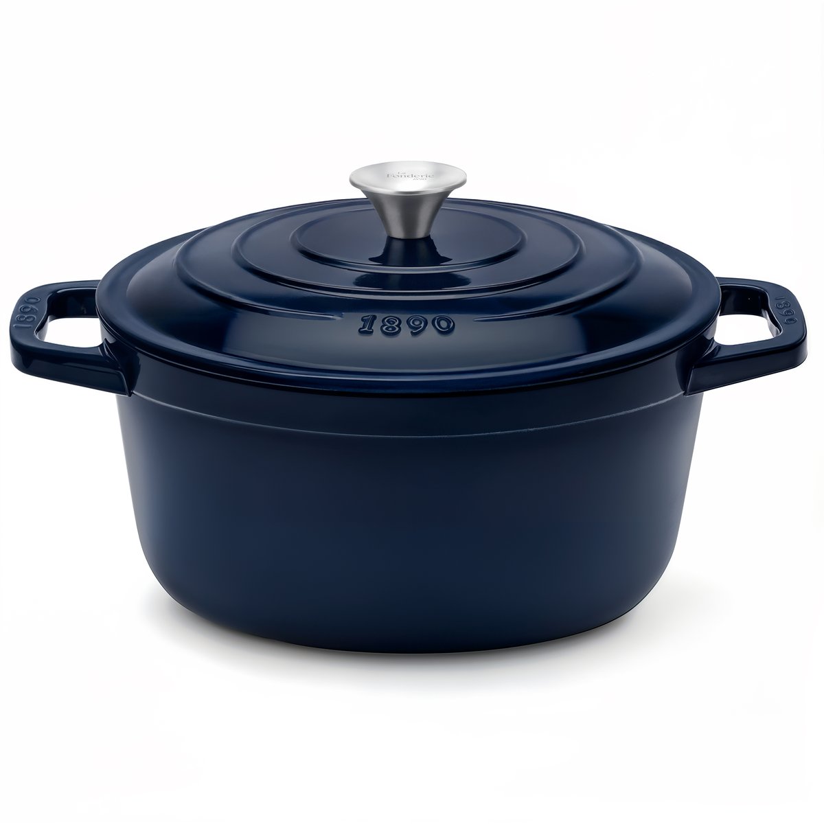 La Fonderie 1890 - Cocotte en fonte 25cm bleu, LA FONDERIE