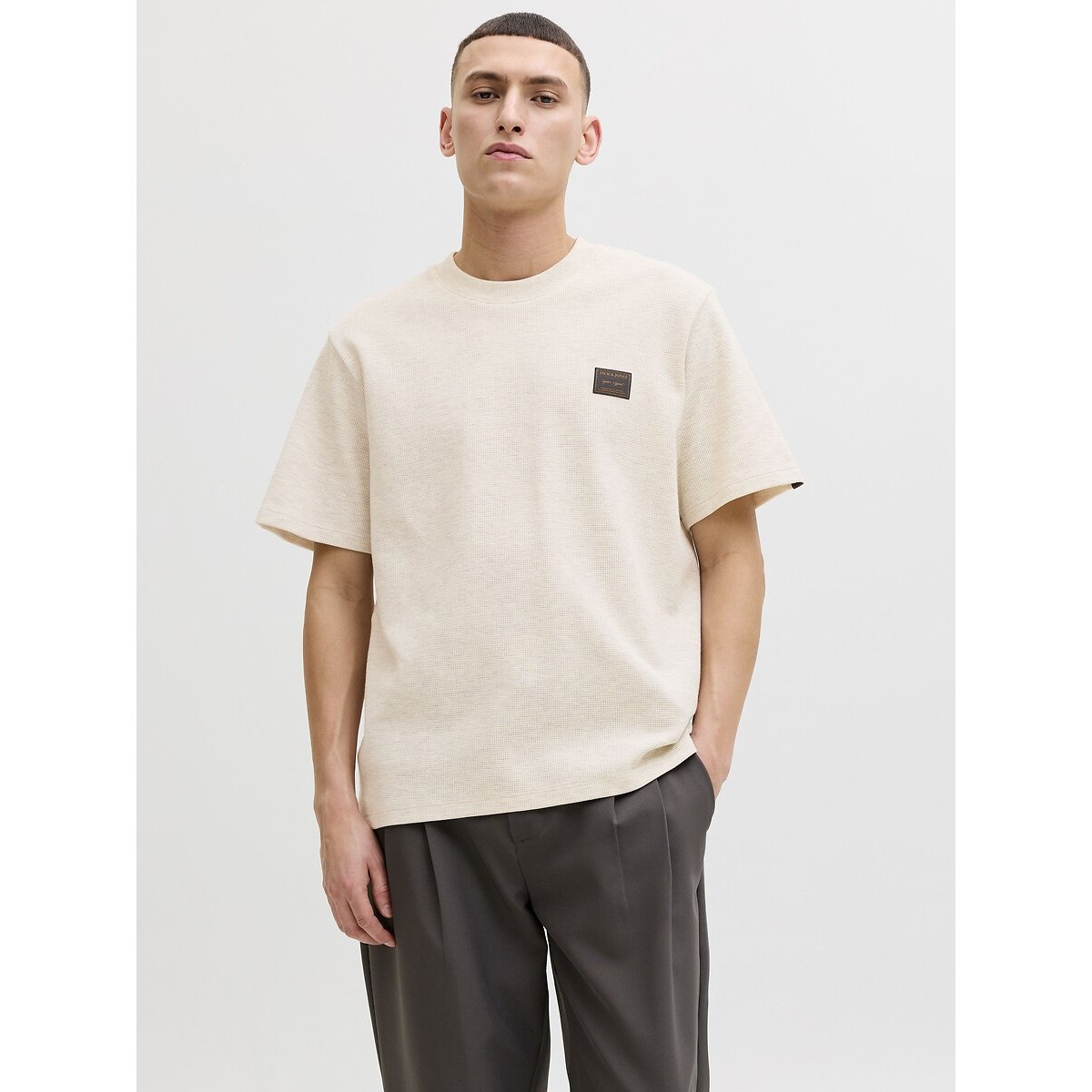 T-shirt manches courtes beige, JACK & JONES