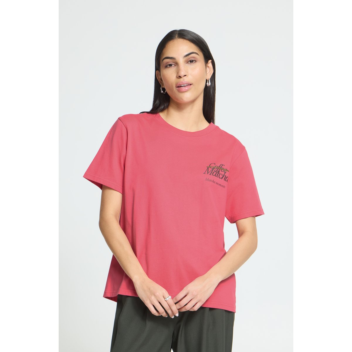 T-shirt rose fruit dove/coffee bean, ICHI