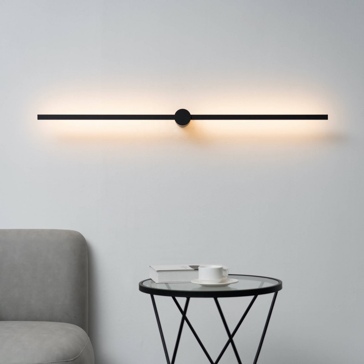 Grande applique murale design - EYDON noir, KOSILUM