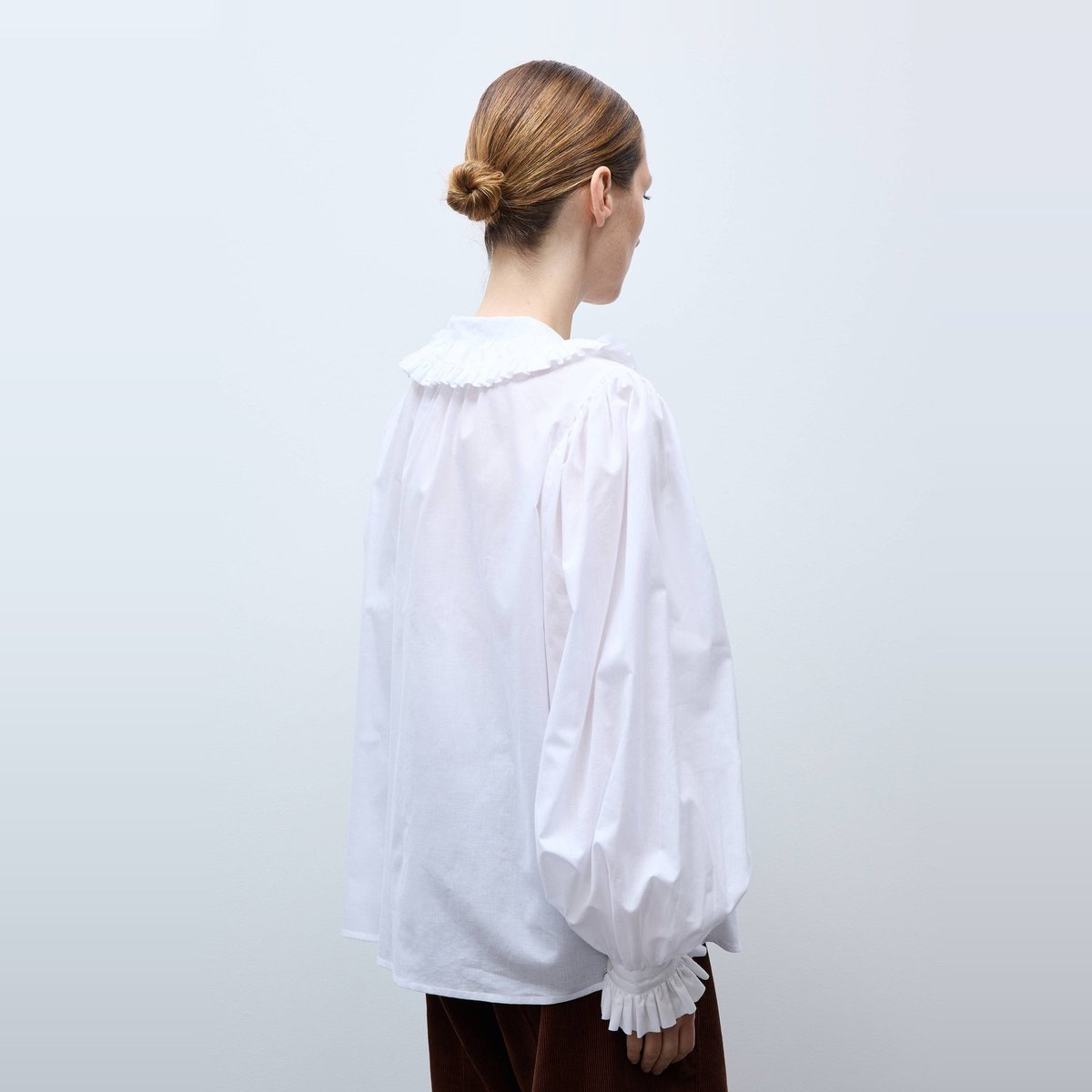 Chemise manches longues unie en coton BIO GOTS ecru, MONOPRIX