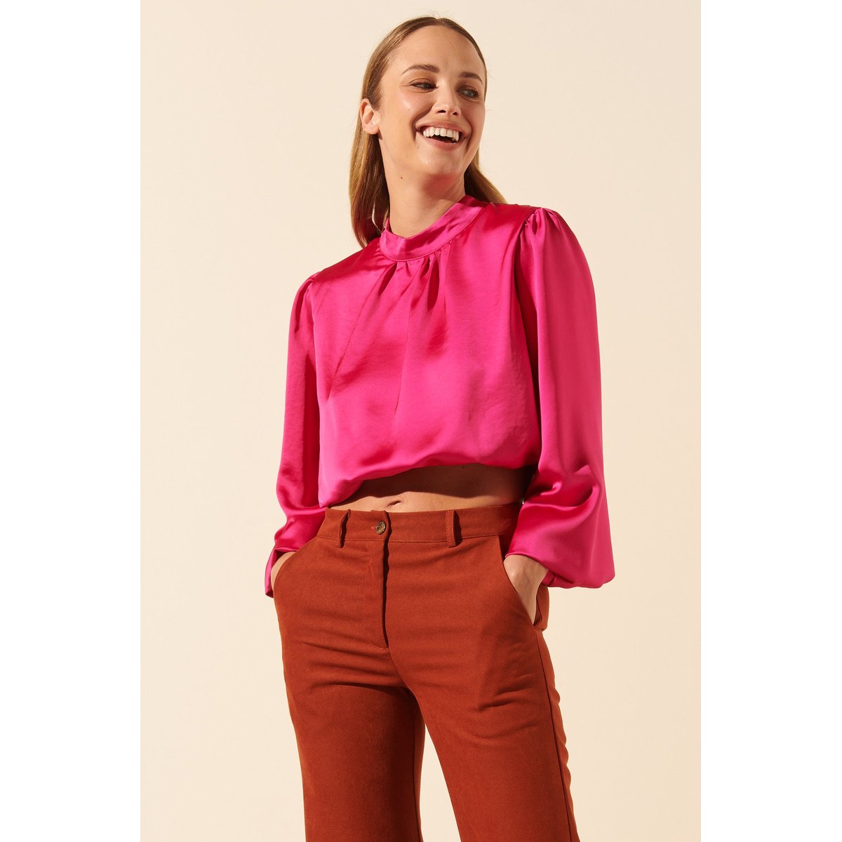 Pantalon évasé PIERRE terracotta, BENOA
