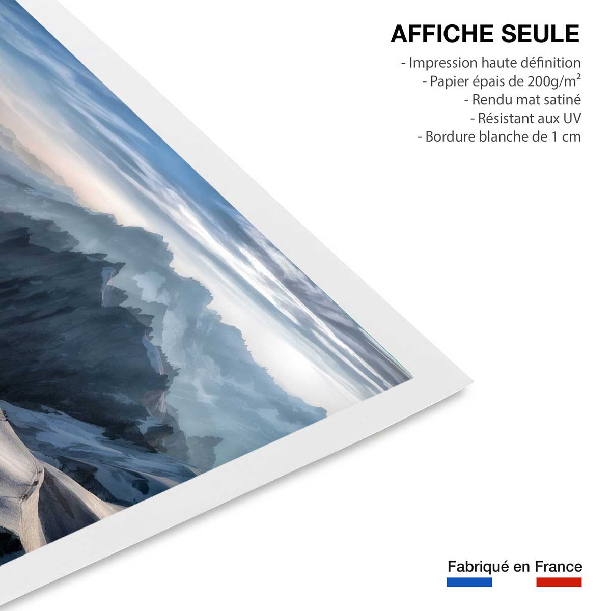 Affiche Un matin à l'Aiguille du Midi affiche seule, HEXOA