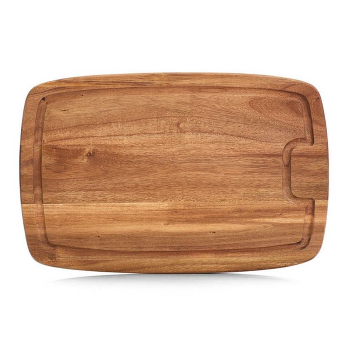 Planche à découper avec rigole bois acacia bois clair, ZELLER PRESENT