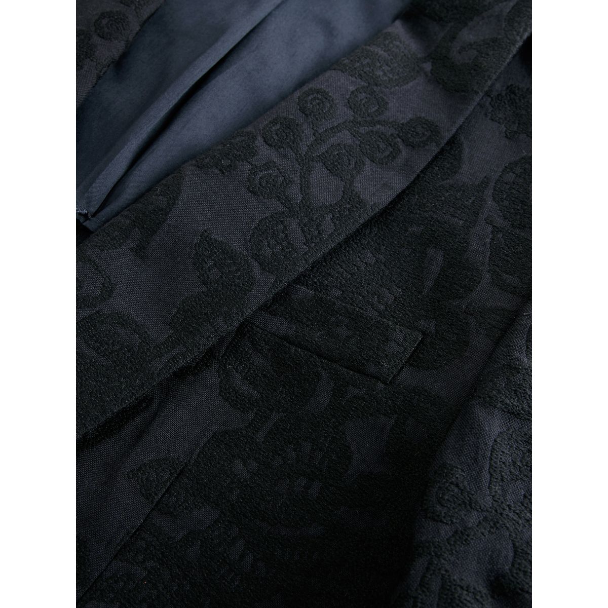 Veste costume coton tapisserie décontractée noir, NEXT