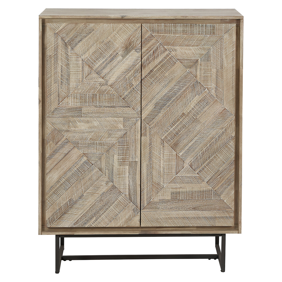Industrial Parquet Bar Cabinet natural, SO'HOME