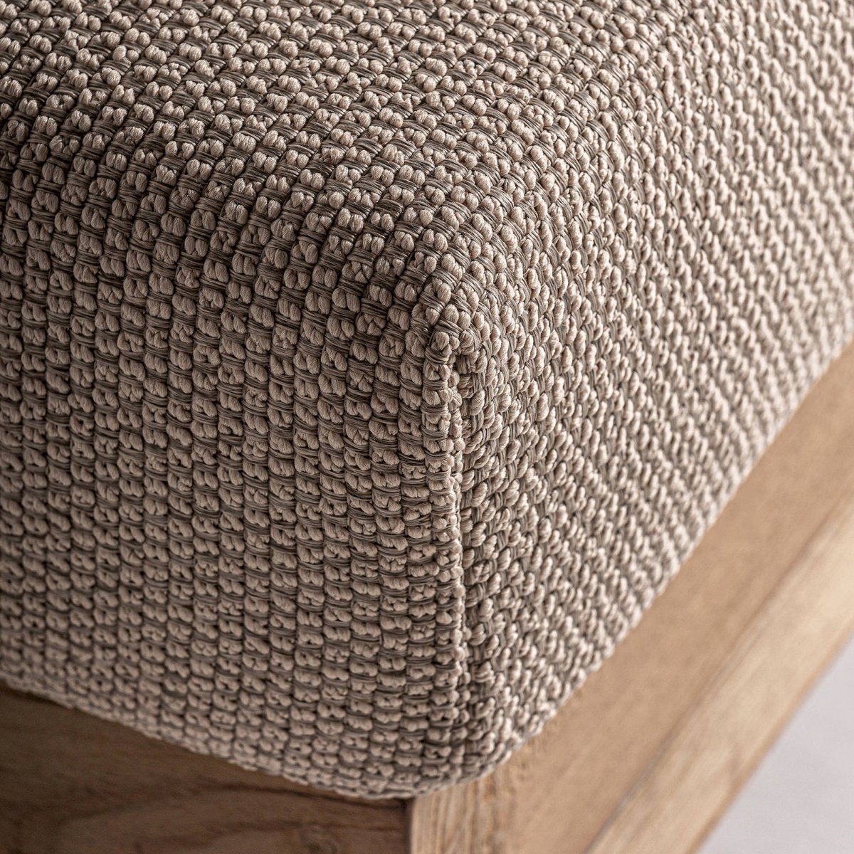 Bain de soleil teck collection S.PURE bois naturel et beige, RECOLLECTION