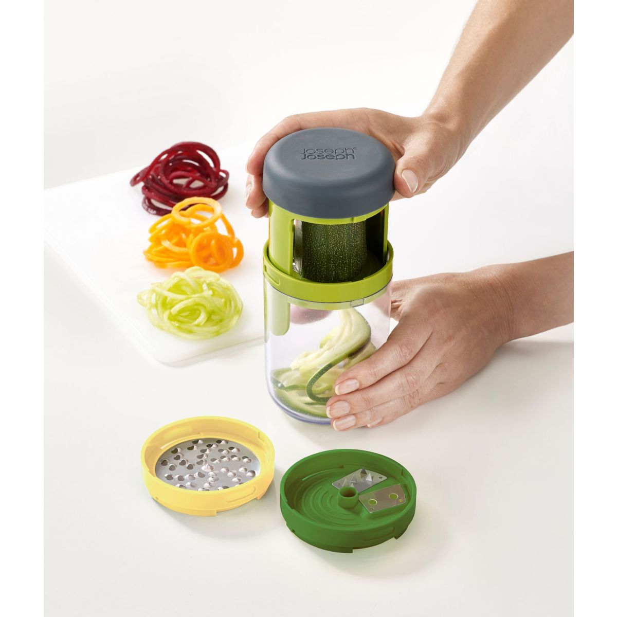 Coupe légumes SPIRALE 3 EN 1 multicolore, JOSEPH JOSEPH