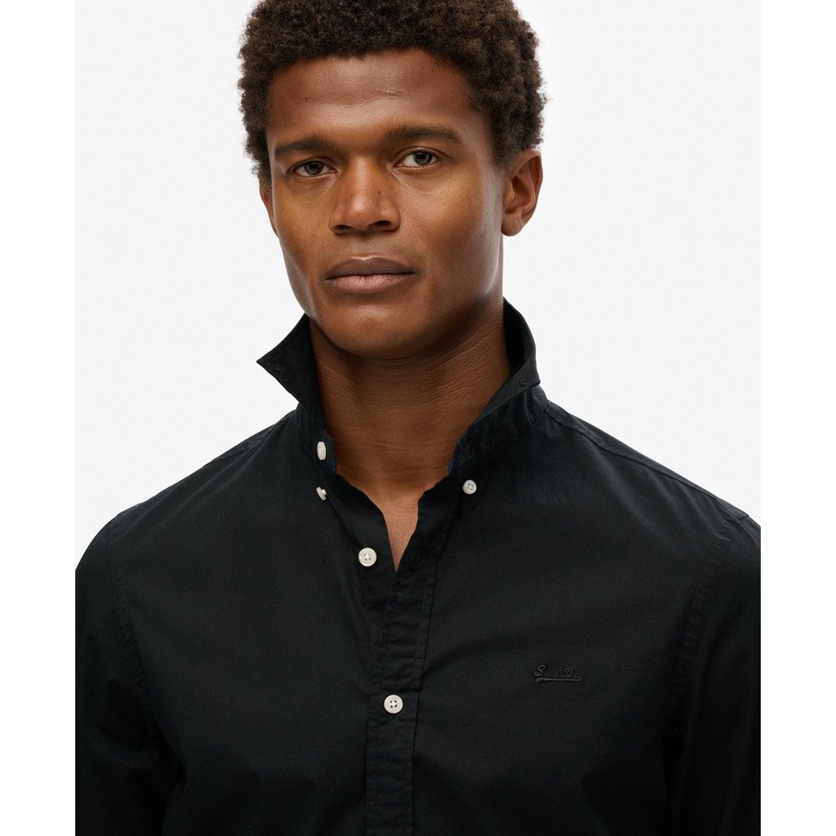 Chemise légère ajustée Essentials noir, SUPERDRY
