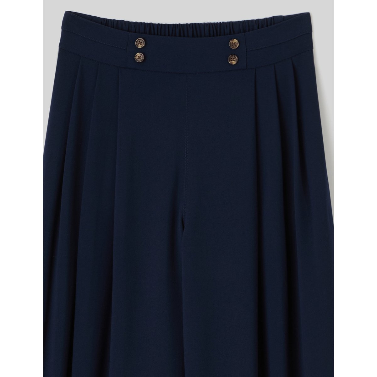 Pantalon fluide à pinces bleu foncé, BZB