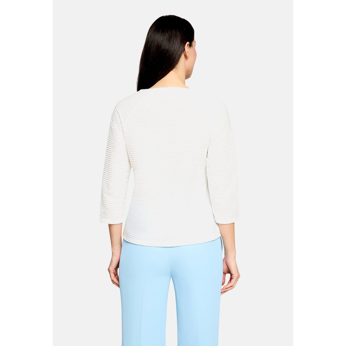 Haut casual de texture côtelée blanc, BETTY BARCLAY