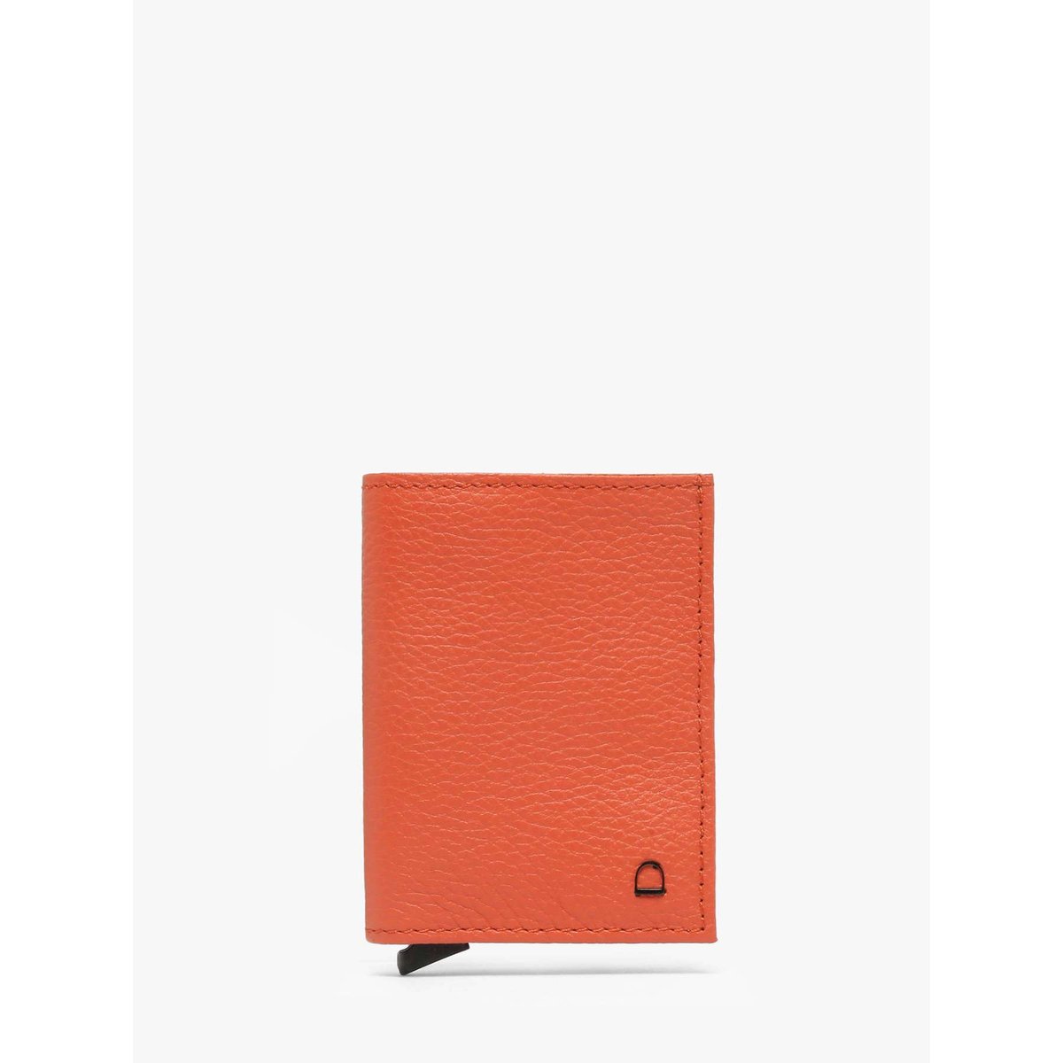 Porte-cartes cuir orange, ETRIER