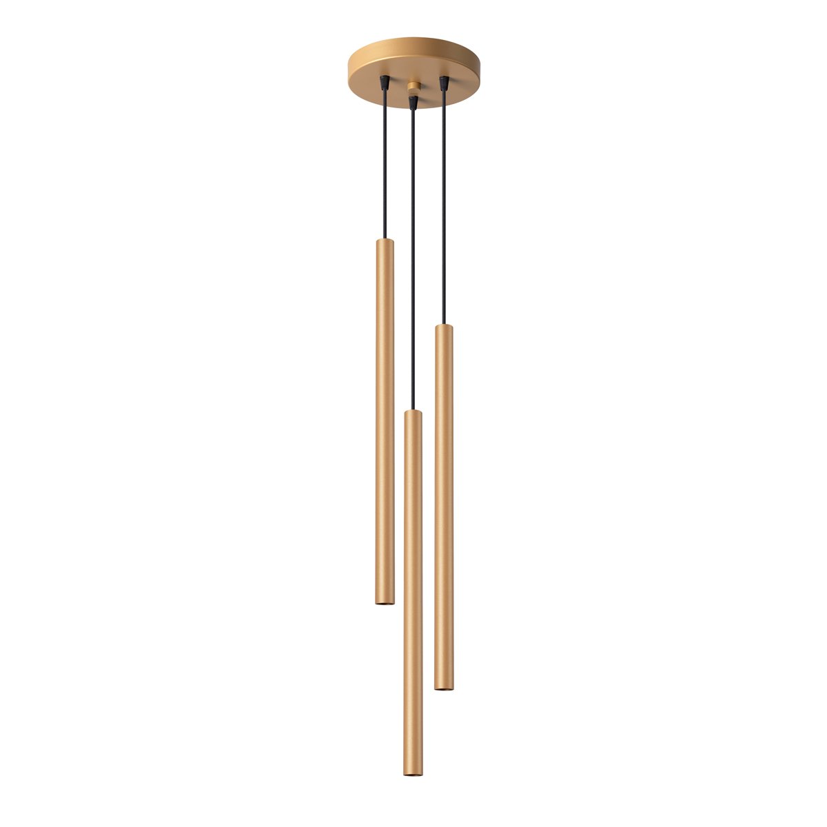 Suspension Acier Doré G9 3 Pastelo jaune, EDEN